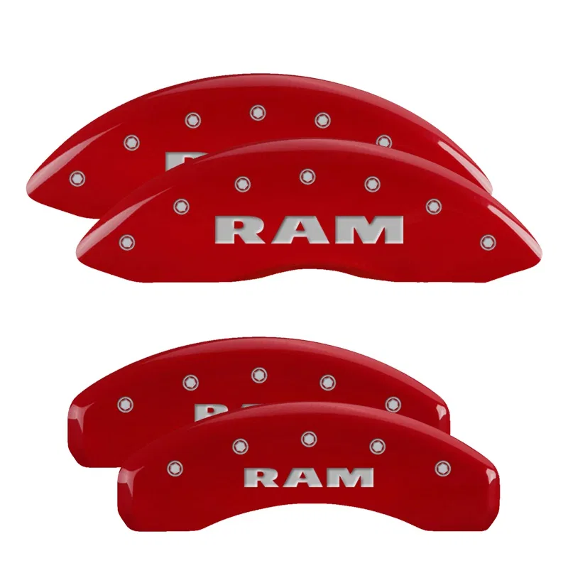 55005SRAMRD – MGP CALIPER Caliper Cover, Set of 4 Ram Logo Powder Coated Red Aluminum